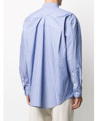 Chemise à manches longues à rayures verticales bleu clair Ader Error