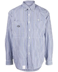 Chemise à manches longues à rayures verticales bleu clair Chocoolate