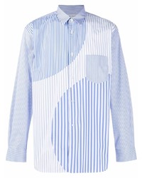 Chemise à manches longues à rayures verticales bleu clair Comme Des Garcons SHIRT