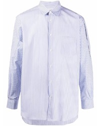 Chemise à manches longues à rayures verticales bleu clair Comme Des Garcons SHIRT