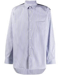 Chemise à manches longues à rayures verticales bleu clair Comme Des Garcons SHIRT