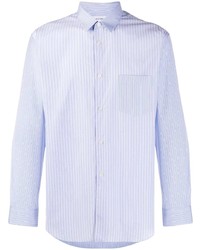 Chemise à manches longues à rayures verticales bleu clair Comme Des Garcons SHIRT