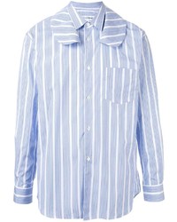 Chemise à manches longues à rayures verticales bleu clair Comme Des Garcons SHIRT