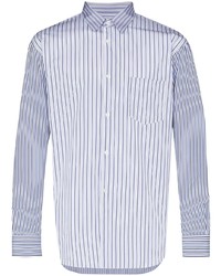 Chemise à manches longues à rayures verticales bleu clair Comme Des Garcons SHIRT