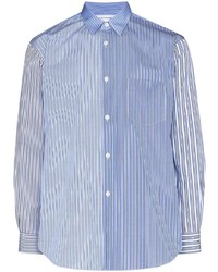 Chemise à manches longues à rayures verticales bleu clair Comme Des Garcons SHIRT