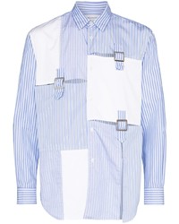 Chemise à manches longues à rayures verticales bleu clair Comme Des Garcons SHIRT