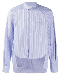 Chemise à manches longues à rayures verticales bleu clair Comme Des Garcons SHIRT