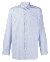 Chemise à manches longues à rayures verticales bleu clair Comme Des Garcons SHIRT