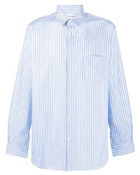 Chemise à manches longues à rayures verticales bleu clair Comme Des Garcons SHIRT