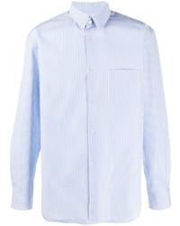 Chemise à manches longues à rayures verticales bleu clair Comme Des Garcons SHIRT