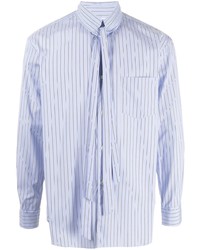 Chemise à manches longues à rayures verticales bleu clair Comme Des Garcons SHIRT