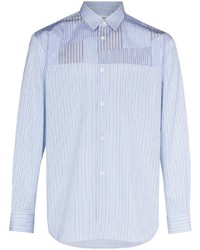 Chemise à manches longues à rayures verticales bleu clair Comme Des Garcons SHIRT