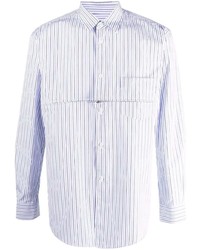 Chemise à manches longues à rayures verticales bleu clair Comme Des Garcons SHIRT