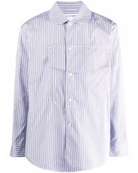 Chemise à manches longues à rayures verticales bleu clair Comme Des Garcons SHIRT