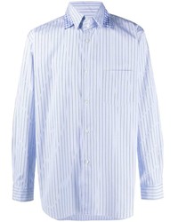 Chemise à manches longues à rayures verticales bleu clair Comme Des Garcons SHIRT