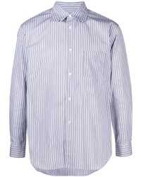 Chemise à manches longues à rayures verticales bleu clair Comme Des Garcons SHIRT