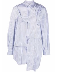 Chemise à manches longues à rayures verticales bleu clair Comme Des Garcons SHIRT