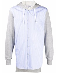 Chemise à manches longues à rayures verticales bleu clair Comme Des Garcons SHIRT