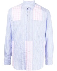 Chemise à manches longues à rayures verticales bleu clair Comme Des Garcons SHIRT