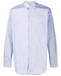 Chemise à manches longues à rayures verticales bleu clair Comme Des Garcons SHIRT