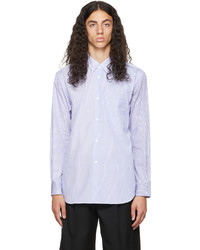 Chemise à manches longues à rayures verticales bleu clair Comme Des Garcons SHIRT