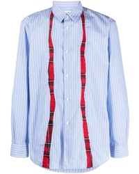 Chemise à manches longues à rayures verticales bleu clair Comme Des Garcons SHIRT