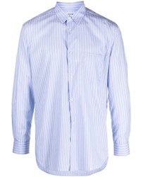 Chemise à manches longues à rayures verticales bleu clair Comme Des Garcons SHIRT