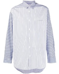 Chemise à manches longues à rayures verticales bleu clair Comme Des Garcons SHIRT