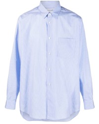 Chemise à manches longues à rayures verticales bleu clair Comme Des Garcons SHIRT