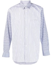 Chemise à manches longues à rayures verticales bleu clair Comme Des Garcons SHIRT