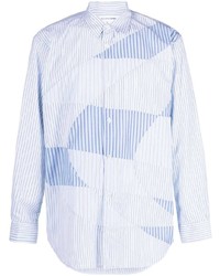 Chemise à manches longues à rayures verticales bleu clair Comme Des Garcons SHIRT