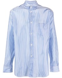 Chemise à manches longues à rayures verticales bleu clair Comme Des Garcons SHIRT