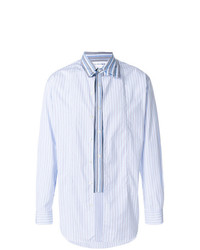 Chemise à manches longues à rayures verticales bleu clair Comme Des Garcons SHIRT