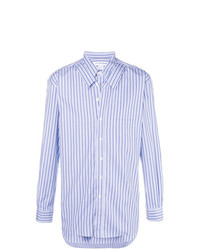 Chemise à manches longues à rayures verticales bleu clair Comme Des Garcons SHIRT