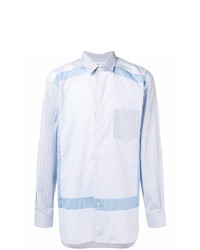 Chemise à manches longues à rayures verticales bleu clair Comme Des Garcons SHIRT