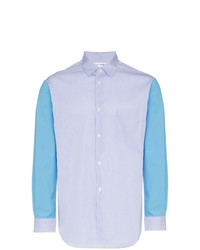 Chemise à manches longues à rayures verticales bleu clair Comme Des Garcons SHIRT