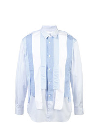 Chemise à manches longues à rayures verticales bleu clair Comme Des Garcons SHIRT