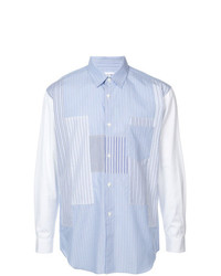 Chemise à manches longues à rayures verticales bleu clair Comme Des Garcons SHIRT