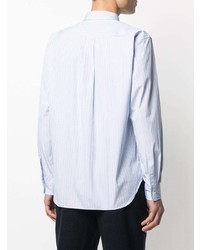 Chemise à manches longues à rayures verticales bleu clair Comme des Garcons Homme Deux