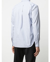 Chemise à manches longues à rayures verticales bleu clair Comme des Garcons Homme Deux