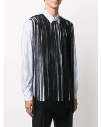 Chemise à manches longues à rayures verticales bleu clair Comme Des Garcons Homme Plus