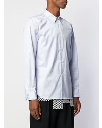 Chemise à manches longues à rayures verticales bleu clair Comme Des Garcons Homme Plus