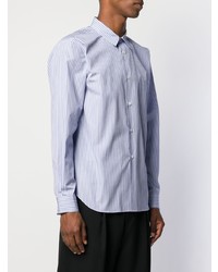 Chemise à manches longues à rayures verticales bleu clair Comme Des Garcons Homme Plus