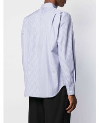 Chemise à manches longues à rayures verticales bleu clair Comme Des Garcons Homme Plus