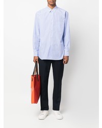 Chemise à manches longues à rayures verticales bleu clair Comme Des Garcons SHIRT