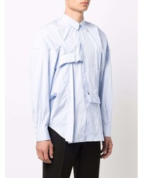 Chemise à manches longues à rayures verticales bleu clair Comme Des Garcons SHIRT