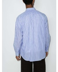 Chemise à manches longues à rayures verticales bleu clair Comme Des Garcons SHIRT