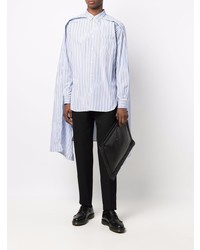 Chemise à manches longues à rayures verticales bleu clair Comme Des Garcons SHIRT