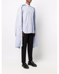 Chemise à manches longues à rayures verticales bleu clair Comme Des Garcons SHIRT