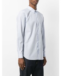 Chemise à manches longues à rayures verticales bleu clair Comme Des Garcons SHIRT